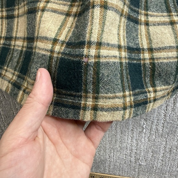 Vintage Pendleton Wool Board Flannel Plaid Loop Collar Flap Pockets Men's XL - Picture 11 of 14